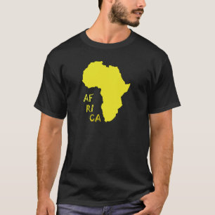 Funky gelbe Afrika-Karte T-Shirt