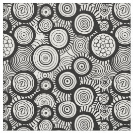 Funky geometrisches afrikanisches Schwarzweißmuste Stoff