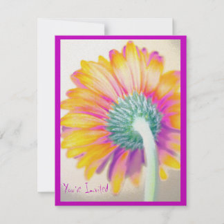 Funky Gerbera Einladung