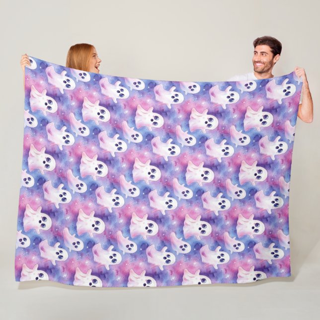 Funky Ghosts Colorful Halloween Fleecedecke (Beispiel)