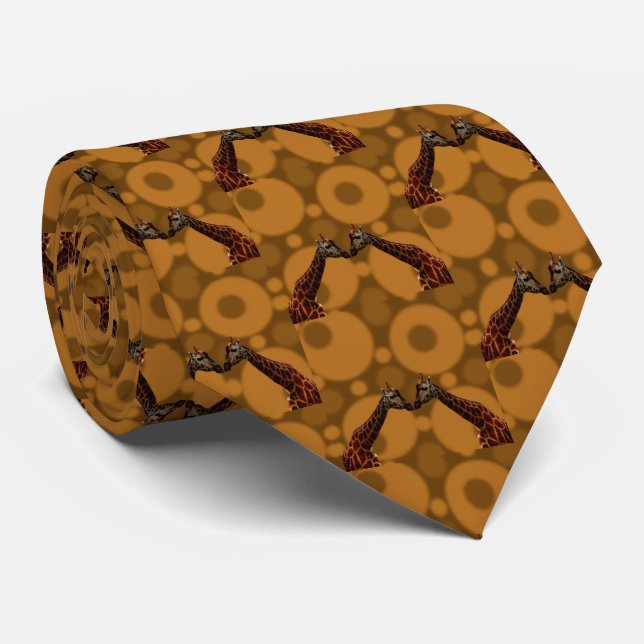 Funky Giraffes, Neck Tie Krawatte (Gerollt)