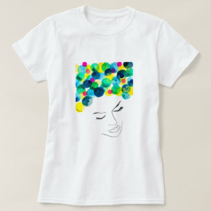 Funky Girl coole Haarfarbe T-Shirt