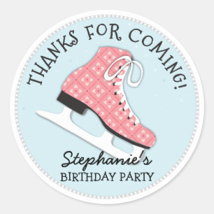 Funky Girls Ice Skate Geburtstag Danke Sticker