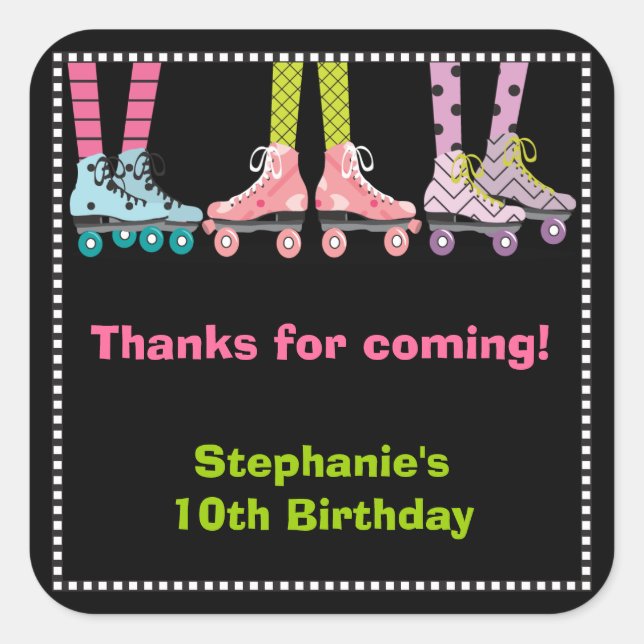 Funky Girls Roller Skaten Fevor Stickers | Groß (Vorderseite)