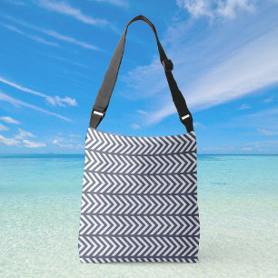 Funky Gray Gemustert Crossbody Bag Tragetaschen Mit Langen Trägern