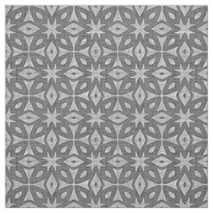 Funky Gray Imitats Batik Linen Squares Muster Stoff