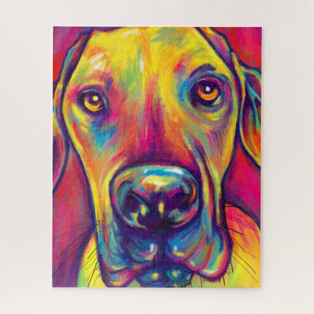 Funky Great Dane Art Puzzle (Vertikal)