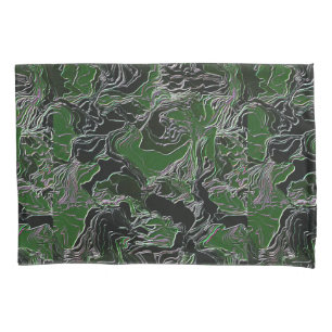 Funky Green Camouflage  Kissenbezug