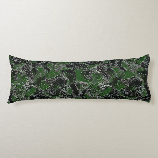 Funky Green Camouflage  Seitenschläferkissen (Vorderseite)