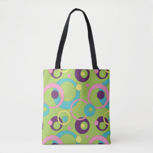 Funky Green Circles All-Over-Print-Tasche