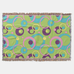 Funky Green Circles werfen Blanket Decke