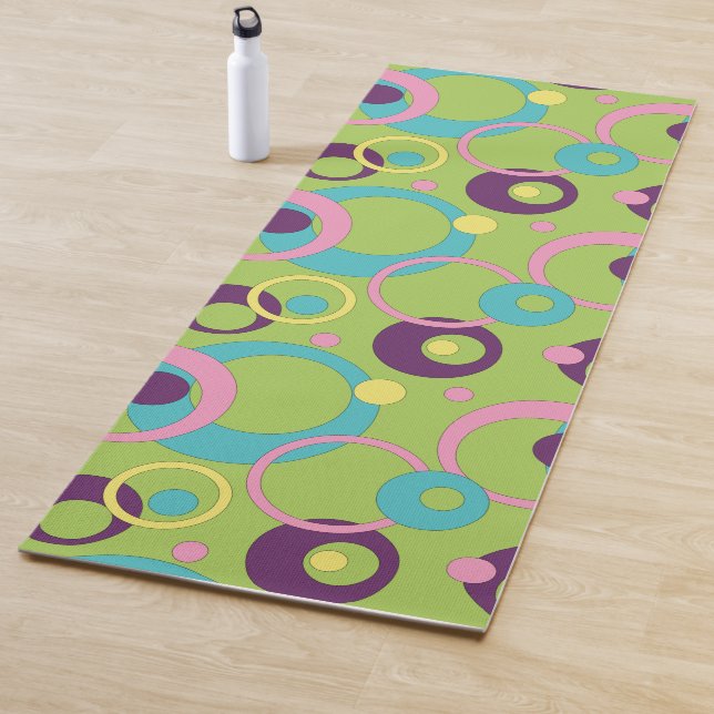 Funky Green Circles Yoga Mat Yogamatte (Beispiel)