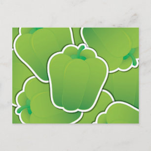 Funky green Pfeffer Postkarte