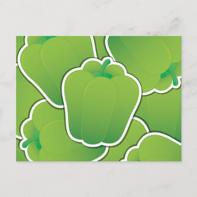 Funky green Pfeffer Postkarte (Vorderseite)