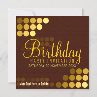 Funky Groove Gold Disco Party Einladung zum Geburt