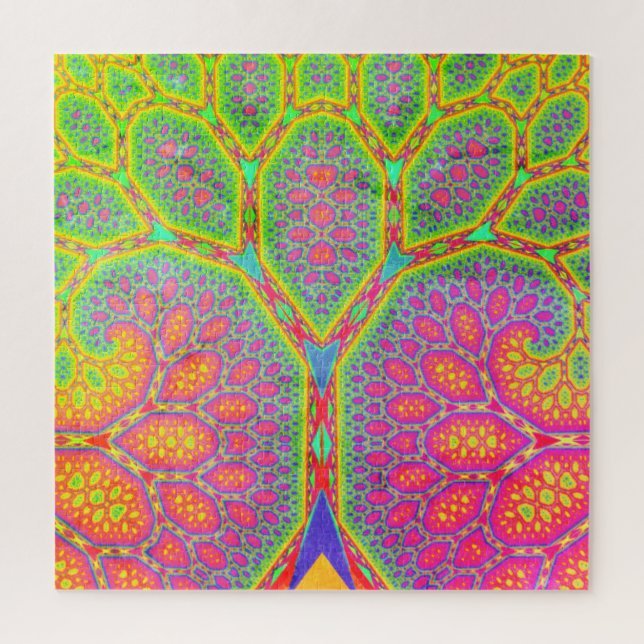 Funky Groovy Geometric Mathematiric Fraktal Tree Puzzle (Vertikal)
