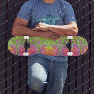 Funky Groovy Geometric Mathematiric Fraktal Tree Skateboard