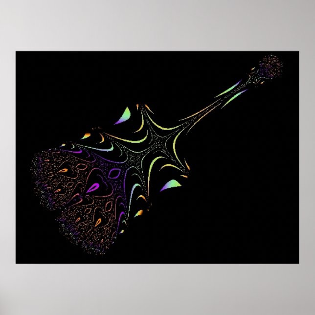 Funky Guitar 8 Print Poster (Vorne)