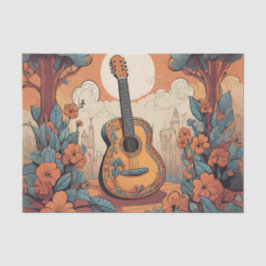 Funky Guitar Decoupage Tissue Paper Seidenpapier