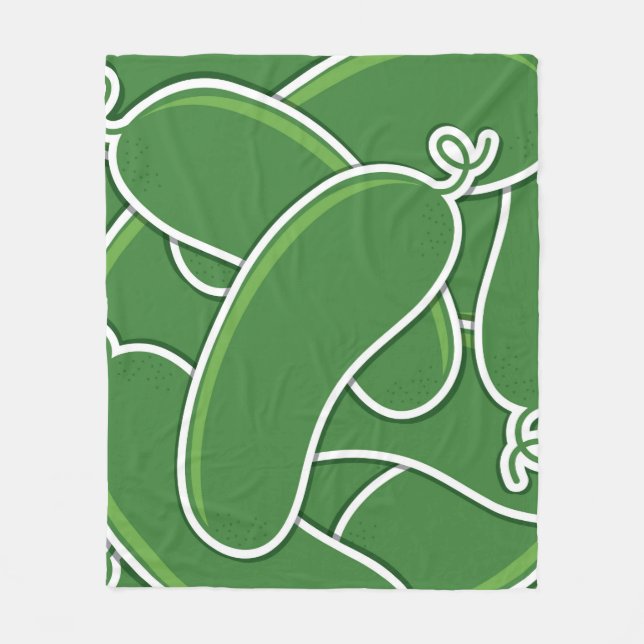 Funky-Gurke Fleecedecke (Vorderseite)