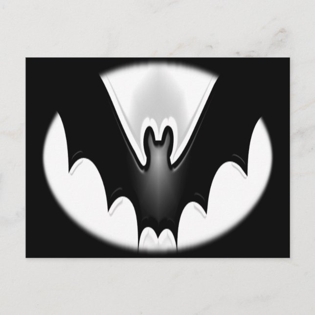 Funky Halloween Bat Postkarte (Vorderseite)
