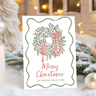 Funky Hand Drawn Scribble Retro Weihnachten