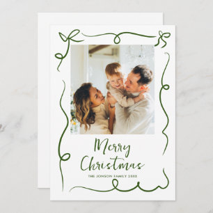 Funky Hand Drawn Scribble Retro Weihnachts-Foto Feiertagskarte