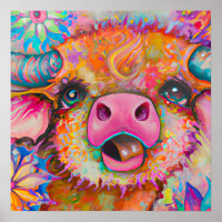 Funky Happy Baby Buffalo Farm Tier Kinderzimmer Ar