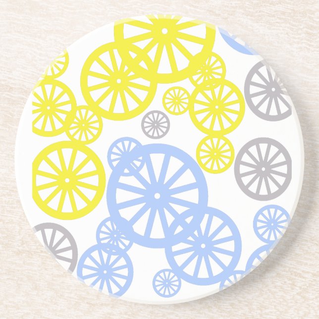 Funky Happy Wheel Kreis Muster Produkt Getränkeuntersetzer (Vorne)