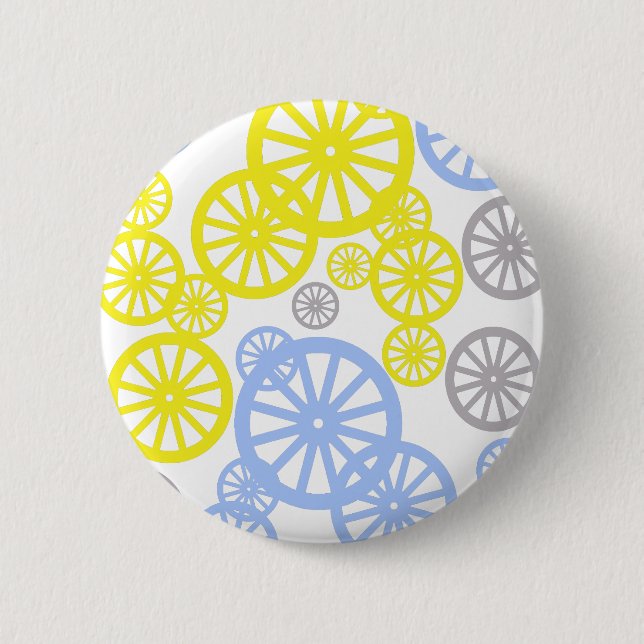 Funky Happy Wheel Muster Button (Vorderseite)