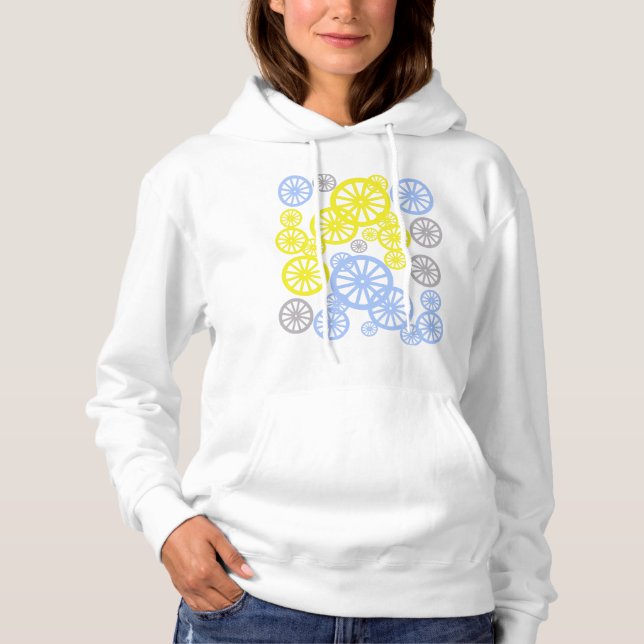 Funky Happy Wheel Muster Hoodie (Vorderseite)