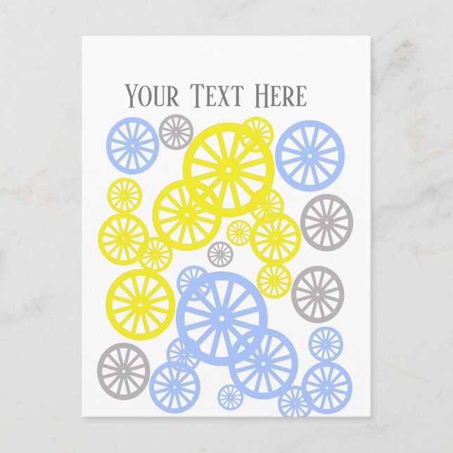 Funky Happy Wheel Muster Postkarte (Vorderseite)