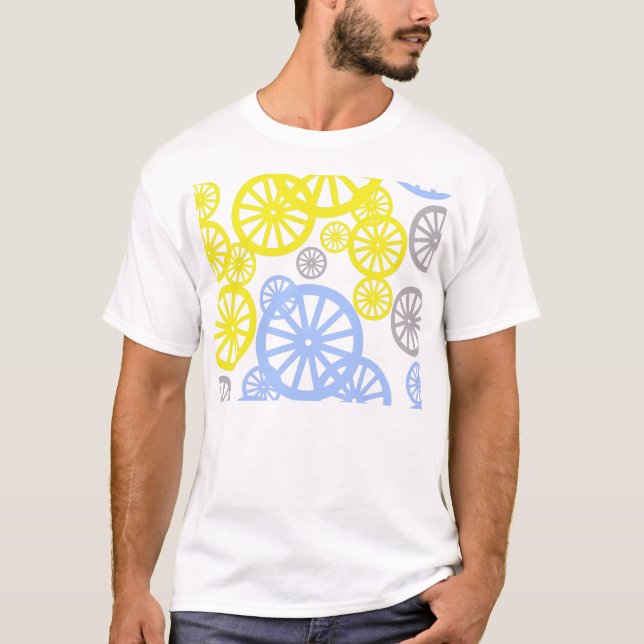 Funky Happy Wheel Muster T-Shirt (Vorderseite)