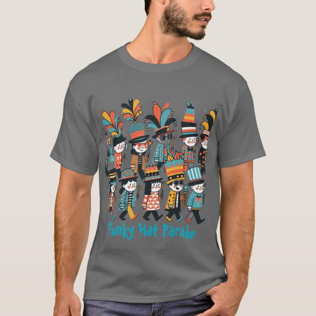 Funky Hat Parade  T-Shirt (Vorderseite)