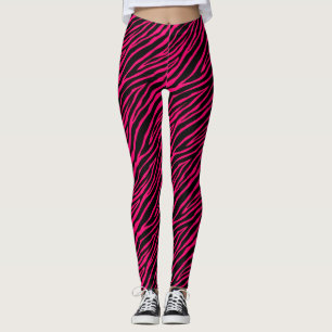 Funky heißes Rosazebra-Druck-Leggings Leggings