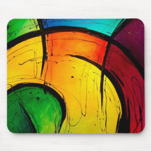 Funky helle Farbabstrakte Kunst Mousepad