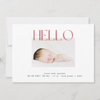 funky hello Blush Pink Foil modern minimalistisch