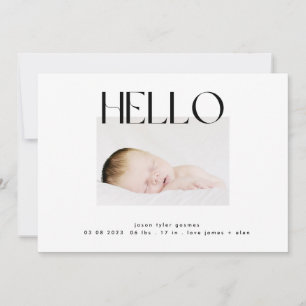 funky hello Schwarz/Weiß, modern minimalistisch Ankündigung