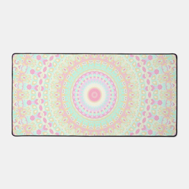 Funky Hippie Mandala Schreibtischunterlage (Vorderseite)