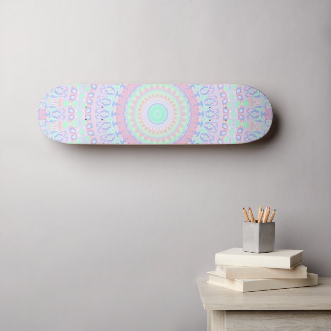 Funky Hippie Mandala Skateboard (Wandkunst (Horz))
