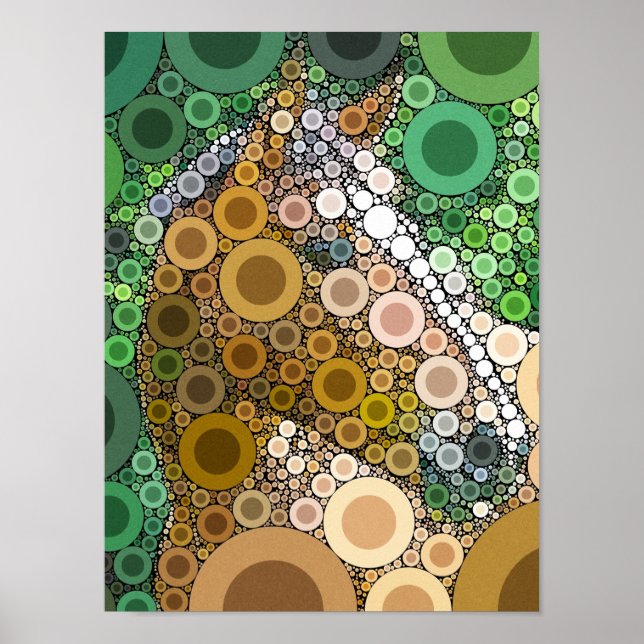 Funky Horcles Bubbles Moderne Kunst Poster (Vorne)