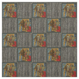 Funky Hot Jazz auf grungy Stripes 58" Cotton Twill Stoff