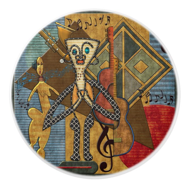 Funky Hot Jazz Keramikknauf (Vorderseite)