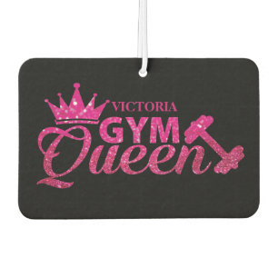 Funky hot pink personalisierte Imitate Glitzer Gym Autolufterfrischer
