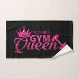 Funky hot pink personalisierte Imitate Glitzer Gym Handtuch