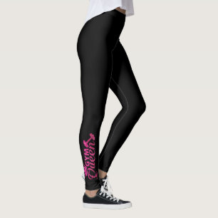 Funky Hot Roink Imitate Glitzer Gymnastik Queen Te Leggings