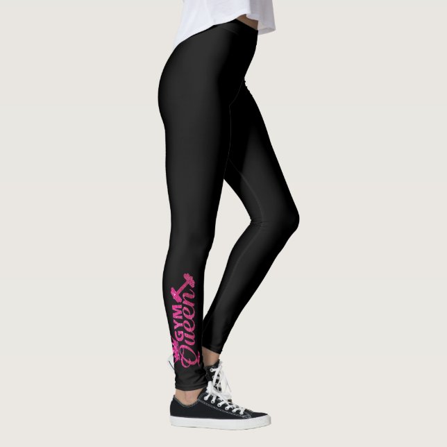 Funky Hot Roink Imitate Glitzer Gymnastik Queen Te Leggings (Rechts)