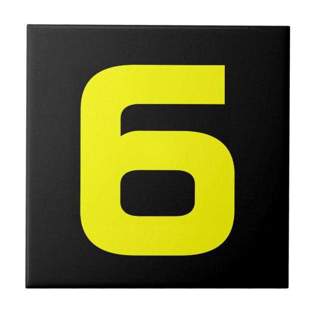 Funky House Numbers Fliese (Vorderseite)