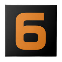 Funky House Numbers Tile