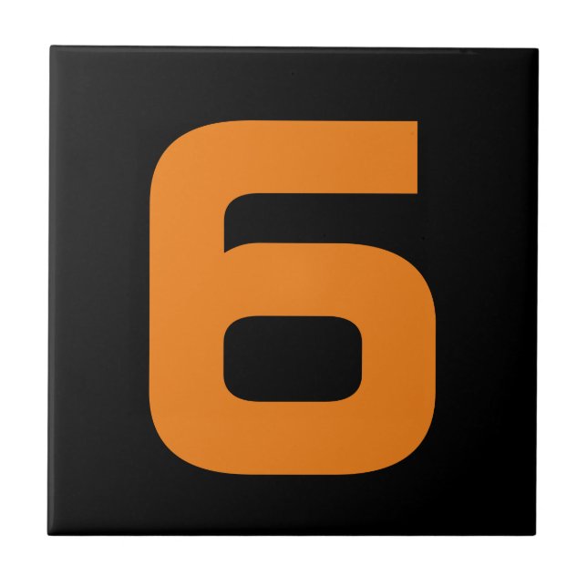 Funky House Numbers Tile Fliese (Vorderseite)